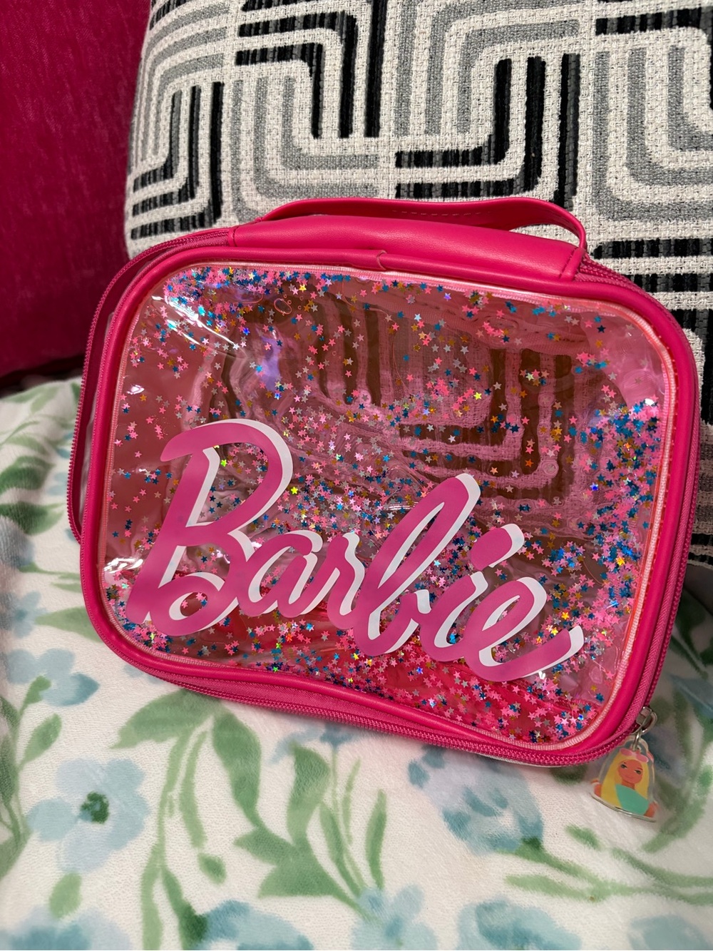 Barbie Hot Pink Sequin Confetti Kids Tote